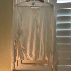 NWT! J Crew Factory White Cardigan